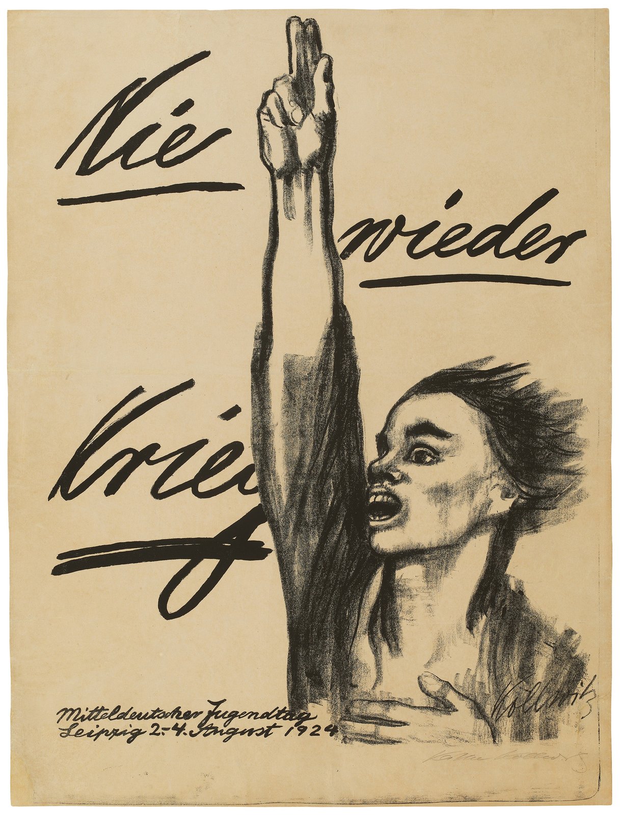 Käthe Kollwitz’s Never Again War poster.